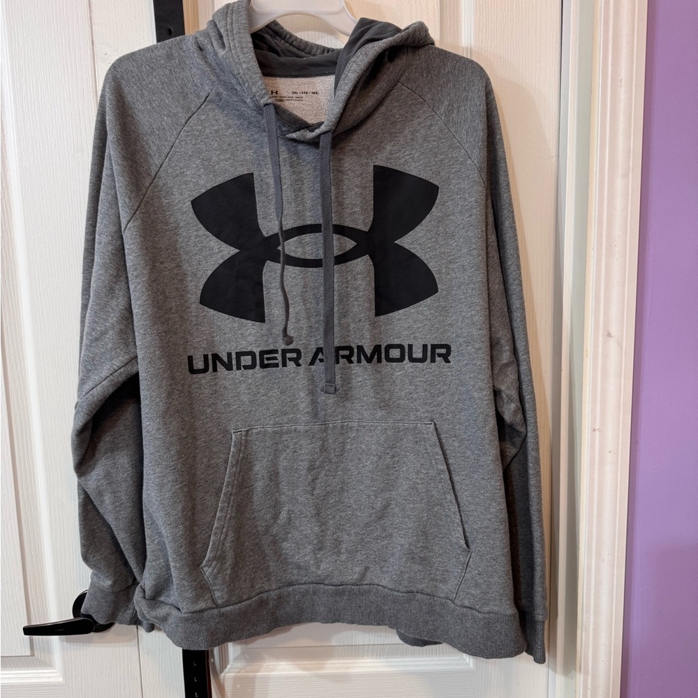 Under Armour Charcoal Hoodie with Black Logo